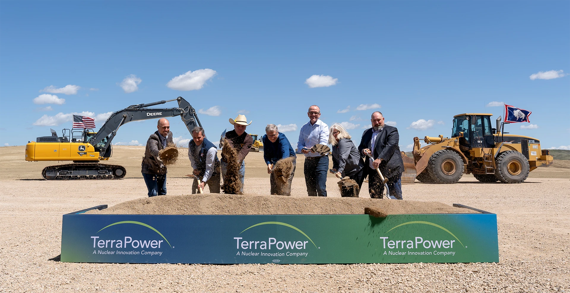 TerraPower leadership with shovels on Wyoming site